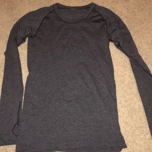 Lululemon long sleeve run swiftly dark gray